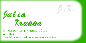 julia kruppa business card